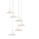 Royyo LED 12 inch Matte white with gold Pendant Ceiling Light